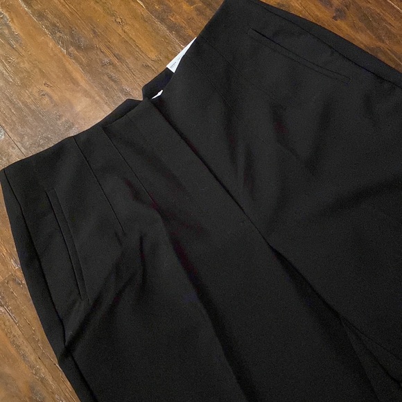 NWT Nine West Black Tapered High Rise Machine Washable Women’s Slacks 12 SHORT - Picture 3 of 11